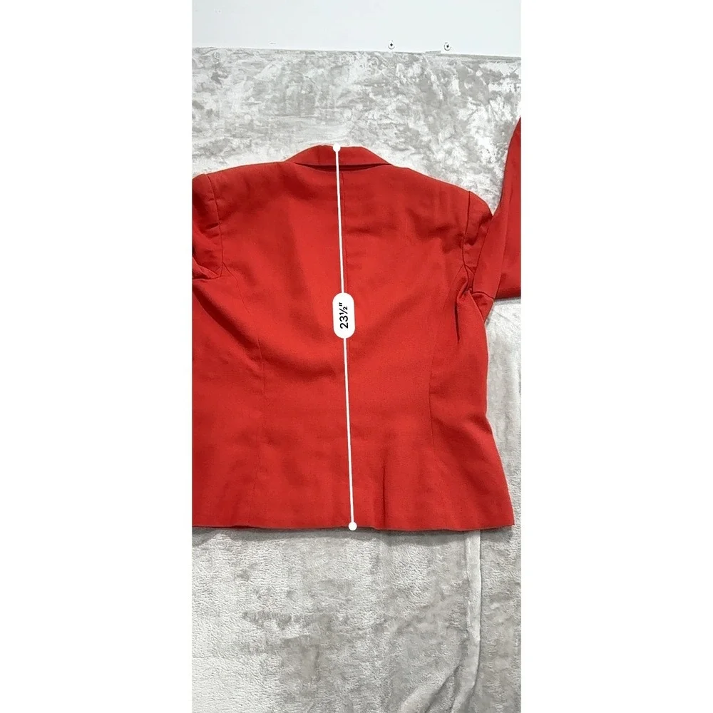Norton McNaughton Blazer Womens Size 10 Orange 3 Button Vintage‎ Lined Flaws